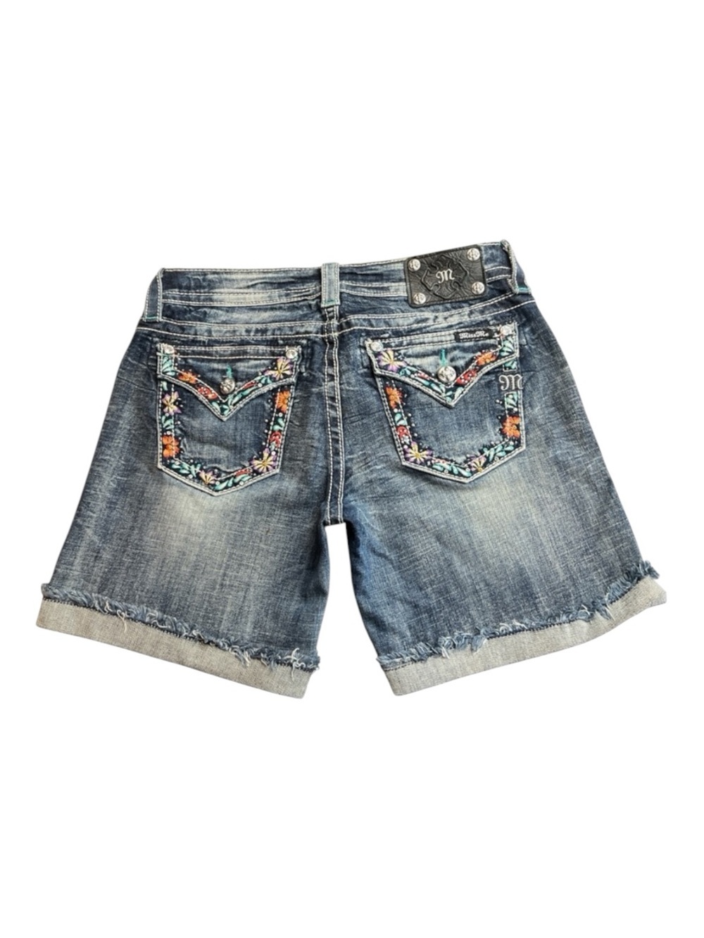 Miss Me Bling Aztec Bermuda Multi Floral Jean’s SZ 29